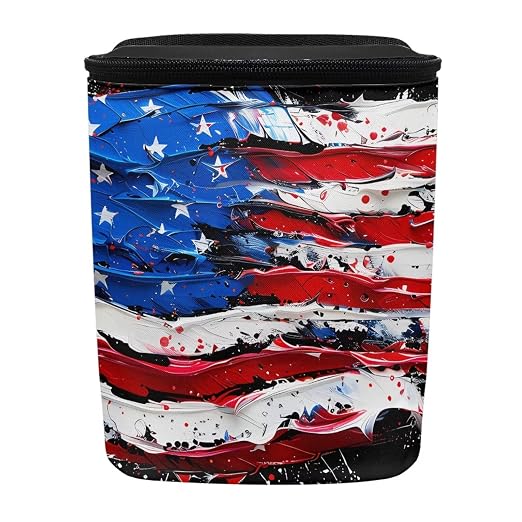 Biyejit Graffiti USA Flag Car Trash Can - Leak-Proof Car Organizer and Storage Bag for The Back/Front/Console of Any Cars,Sedans, SUVs & Trucks Easy-to-Install Car Accessory Interior
