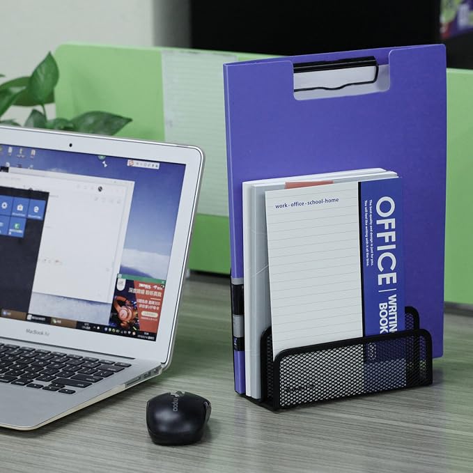 Desk Mail Organizer, File Holder Letter Sorter with 3 Vertical Upright Metal Mesh Compartments Document, Filing, Folders, Mail, Paper Organizer for Home or Office Desktop (1PCS)