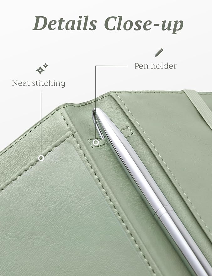 Zreal Checkbook Cover for Women, Premium Vegan Leather Checkbook Holder for Top & Side Tear Duplicate Checks with RFID Blocking (Sage Green)
