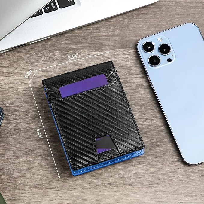 SENDEFN Wallet for Men RFID Blocking Bifold Leather Credit Card Holder