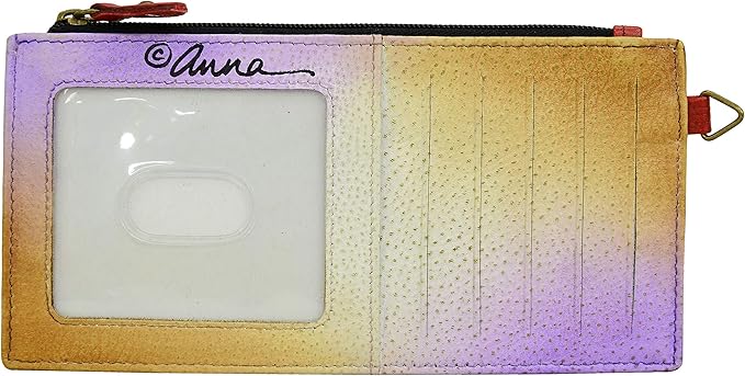 Anna by Anuschka Women's Hand Painted Genuine Leather Organizer Wallet | Hand Painted