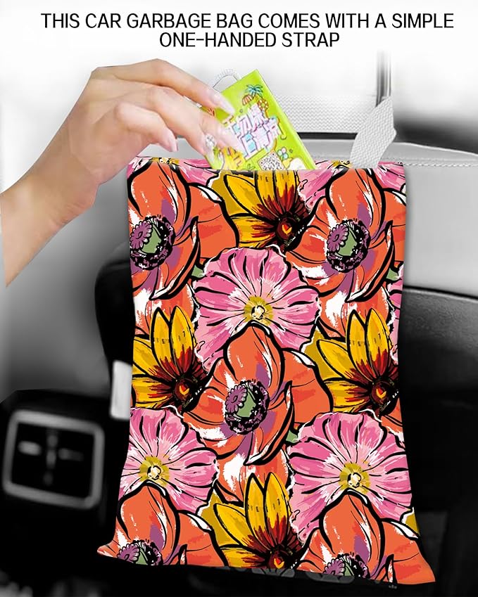 Hanging Car Trash Can and Bag for Accessories