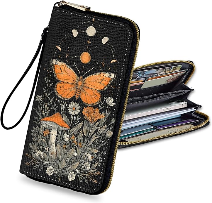 Wristlet Wallet for Women, RFID Blocking Phone Wallet, Large Capacity Zip Around Clutch, Fits iPhone 15 Pro Max, Travel Organizer Purse