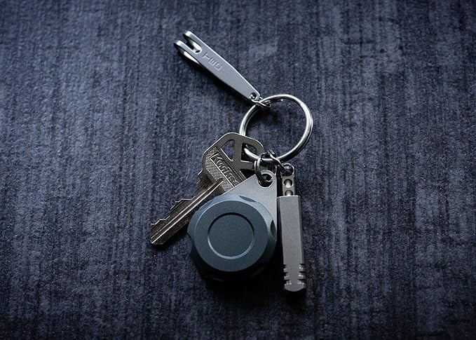 TEC Accessories - P-7 Suspension Clip - Stainless Spring Steel, Black Diamond Finish - Everyday Carry - Keychain Accessory