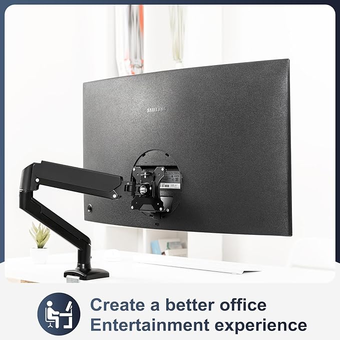 VESA Mount Adapte Compatible with Samsung Curved Monitors U32R590, U32R590C, U32R592, and U32R591 VESA Adapter Bracket for VESA Stand, Arm or Desk Mount with 75x75, 100x100 mm Black