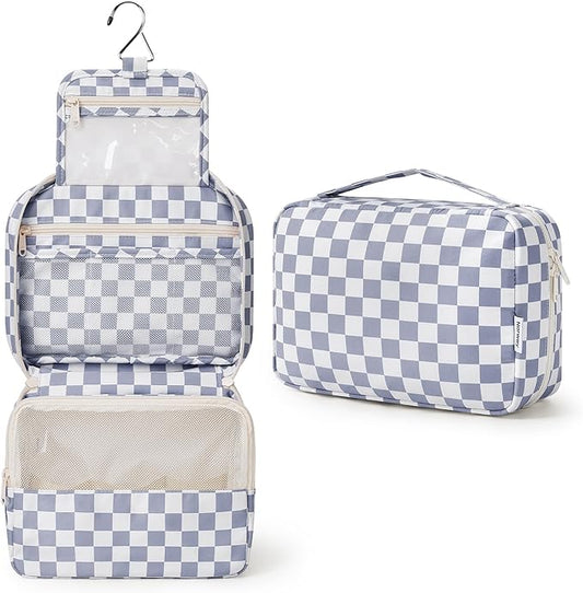 Narwey Small Hanging Travel Toiletry Bag for Women, Travel Bag for Toiletries, Makeup Bag Organizer Cosmetic Bags Make Up Bags for Girls