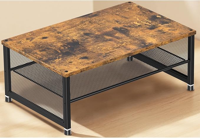 ECOLOVI 2-Tier Computer Monitor Stand Riser, Desk Organizer for Monitor, Printer & Laptop Stand, Desktop Workspace Organizers for Office Supplies(Brown)