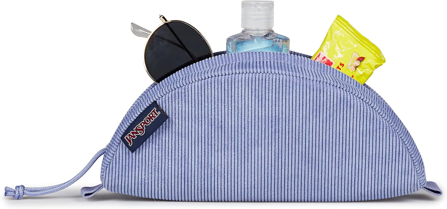 JanSport Luna Blue Compact Minimalist Semicircular Pouch