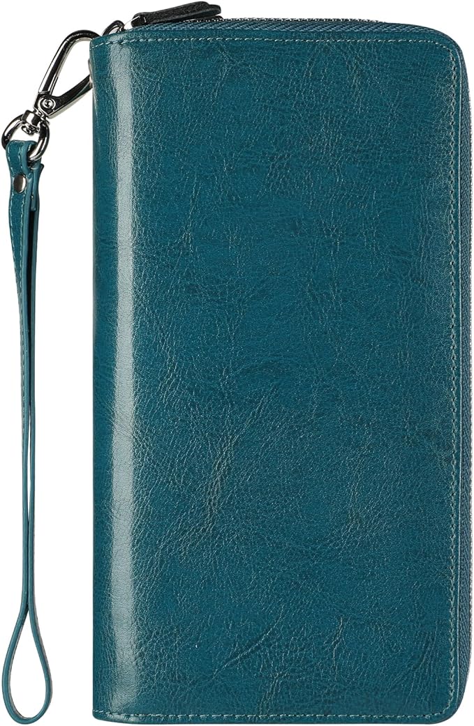 Lavemi Small Compact Women Wallet RFID Blocking Genuine Leather Bifold Purse with ID Windows