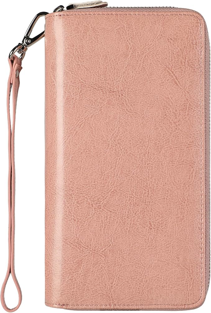 Lavemi Small Compact Women Wallet RFID Blocking Genuine Leather Bifold Purse with ID Windows