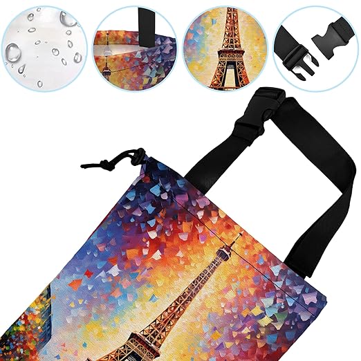 Car Trash Bag Hanging Eiffel Tower Paris Car Trash Can Waterproof Garbage Bag Hanging for Car Back Seat