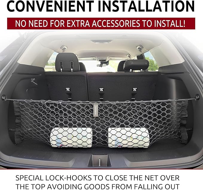 Envelope Style Automotive Elastic Trunk Mesh Cargo Net for Chevrolet Trailblazer 2021-2026 - Premium Trunk Organizer and Storage - Luggage Net for Crossover - Car Organizer for Buick Encore GX