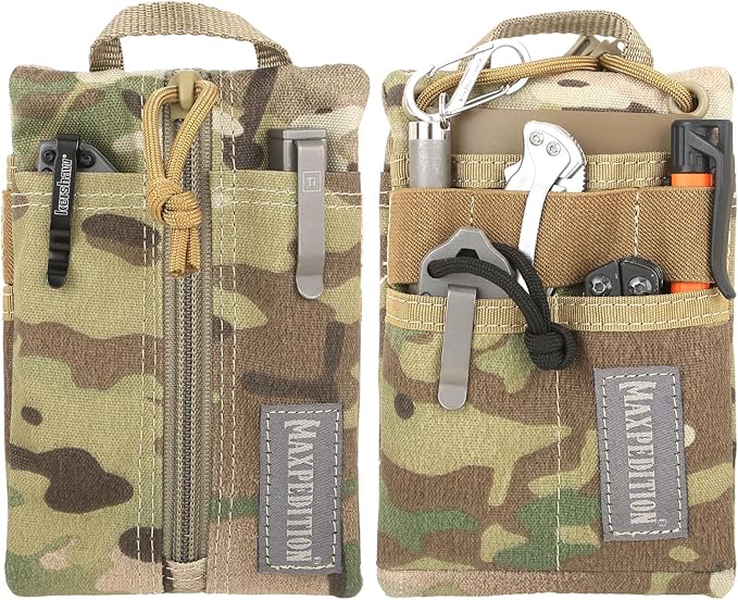 MAXPEDITION Platy Pocket Organizer, Durable EDC Tool Pouch for Men, Neck Wallet with Paracord Lanyard, Holds Flashlight, Multitool, Pen, Notebook