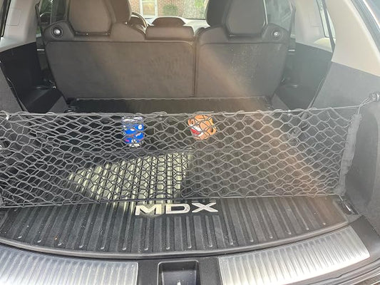 Rear Trunk Organizer Cargo Net for Acura MDX 2014–2020 – (2in1) Envelope/Floor Style Cargo Net for SUV–Premium Mesh Car Trunk Organizer Vehicle Carrier Storage–Compatible with MDX