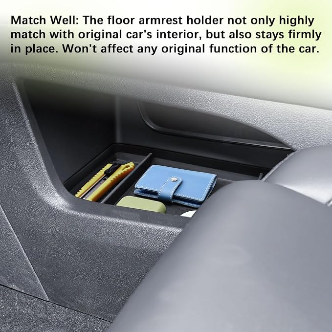 HGWEI Lower Center Console Organizer Compatible with Nissan Pathfinder 2022 2023 2024 2025 2026 Interior Accessories Floor Armrest Storage Box Insert Tray Interior Compartment Divider
