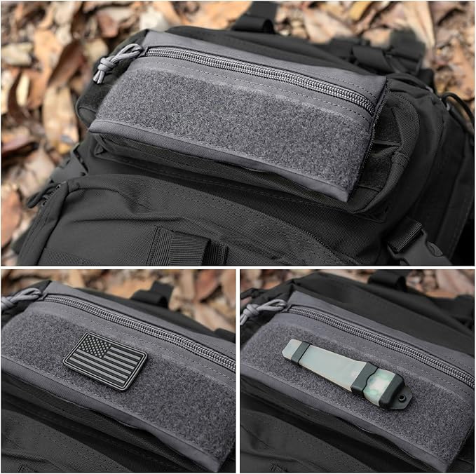 WYNEX Tactical Tool Zipper Pouch, Bag Insert EDC Organizer Utility Admin Storage Pocket Accessories Snack Pouch with Hook Backing for MK3 MK4 Chest Rig