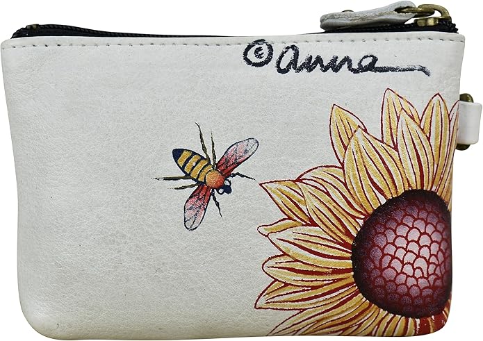 Anna by Anuschka Women's Hand Painted Leather Coin Pouch Purse