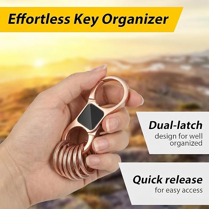DAYGOS Key Chain - Quick Release Keychain with 8 Key Rings - Heavy Duty Car Keychains Organizer