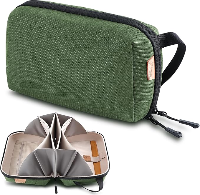 simtoper Electronic Organizer Travel Case Bag for Cables, Switch, SD card, Passport and More – Ultimate Protection & Portability Waterproof (Green)