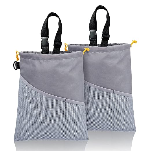 GNEGNI 2PCS Car Garbage Can, Hanging Car Trash Bag with Waterproof Leakproof Lining