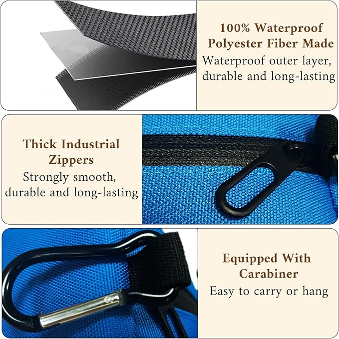 Small Toiletry Bag for Men, Travel Bag Waterproof and Foldable for Storage Mini Toiletry Bag Equipped With Carabiner for Easy Portability (blue)