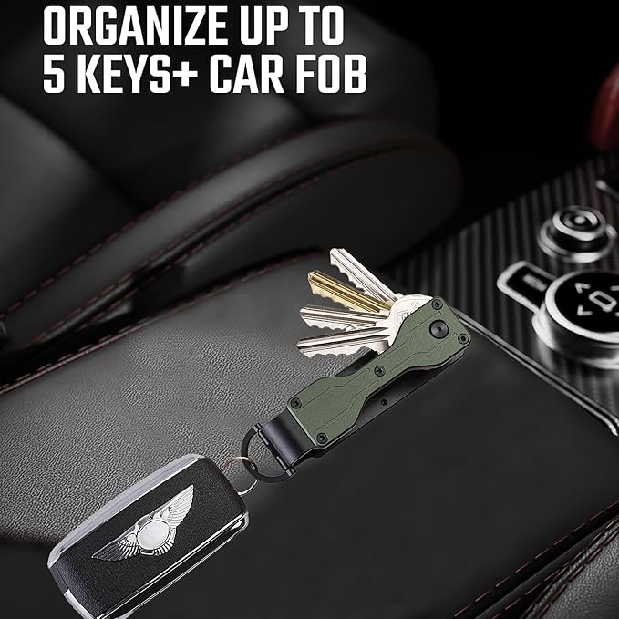 Key Organizer Minimalist Innovative Keyholder Compact Keys Organizer Smart KeyChain Secures 2-6 Keys