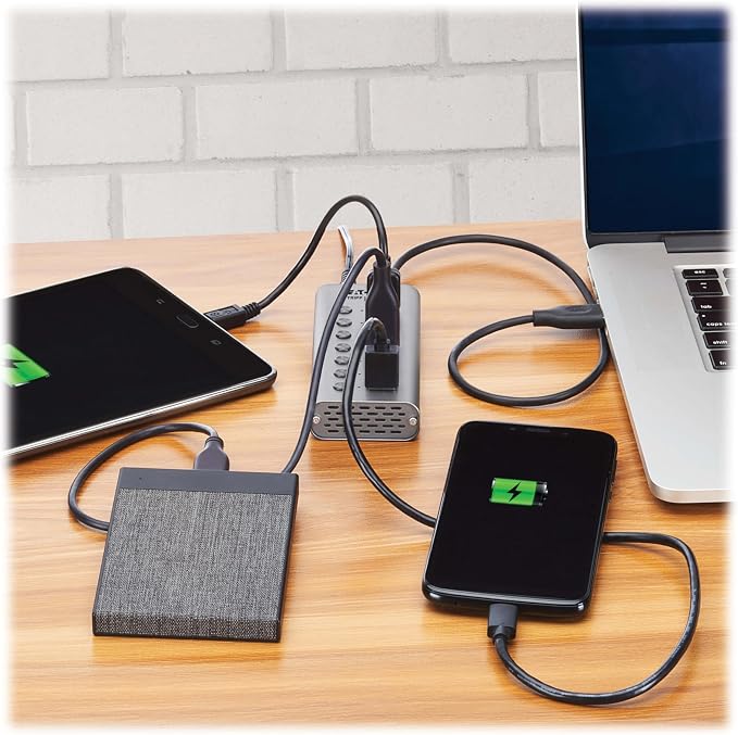 Eaton Tripp Lite Series USB C Hub 3.2 Gen 1 with 7 USB-A Ports and Individual On/Off Switch, 5 Gbps Data Transfer, Plug-and-Play, USBC Laptop Docking Station, 3-Year Warranty (U360-007-SW)