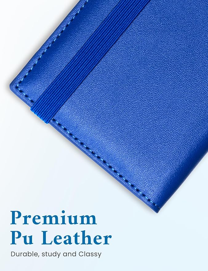 Zreal Checkbook Cover for Women, Premium Vegan Leather Checkbook Holder for Top & Side Tear Duplicate Checks with RFID Blocking (Pure Blue)
