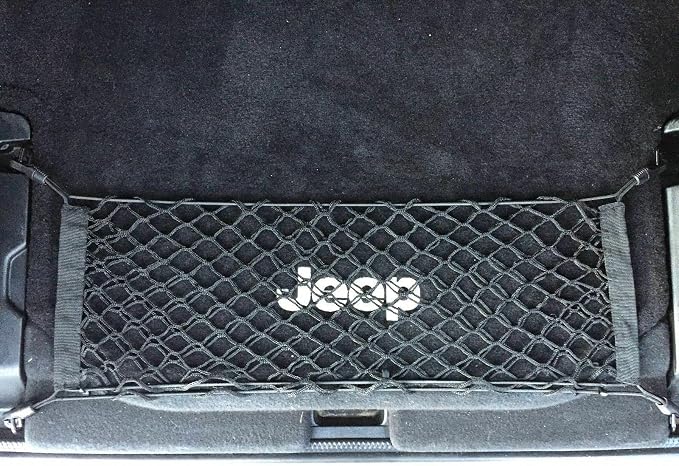 Rear Trunk Organizer Cargo Net for Jeep Wrangler 2007-2025 – Floor Style Cargo Net for SUV – Premium Mesh Car Trunk Organizer Vehicle Carrier Storag – Compatible with Wrangler