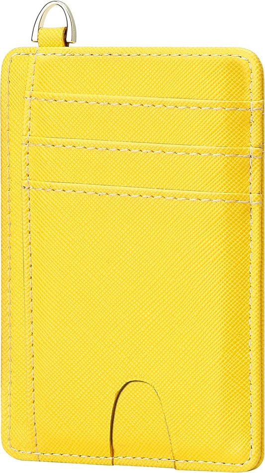 GEEAD Slim Minimalist Front Pocket RFID Blocking Card Holder Wallets for Men & Women