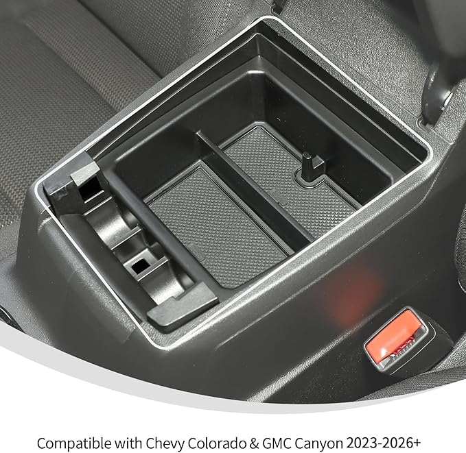 Linskip Center Console Organizer Tray with Non-Slip Mat Compatible with Chevy Colorado & GMC Canyon 2023 2025 2026+, Console Insert Storage Tray for Colorado & Canyon Interior Accessories