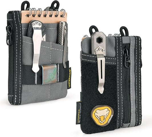 VIPERADE VE18-S Small EDC Pouch, Mini EDC Pocket Organizer for Men, EDC Pocket Organizer, 3 Slots with 2 Zipper Pockets Multitool Pouch