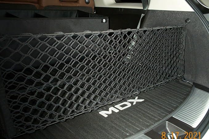 Rear Trunk Organizer Cargo Net for Acura MDX 2014–2020 – (2in1) Envelope/Floor Style Cargo Net for SUV–Premium Mesh Car Trunk Organizer Vehicle Carrier Storage–Compatible with MDX