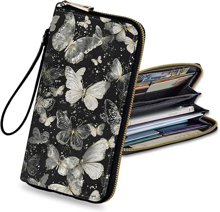 Wristlet Wallet for Women, RFID Blocking Phone Wallet, Large Capacity Zip Around Clutch, Fits iPhone 15 Pro Max, Travel Organizer Purse