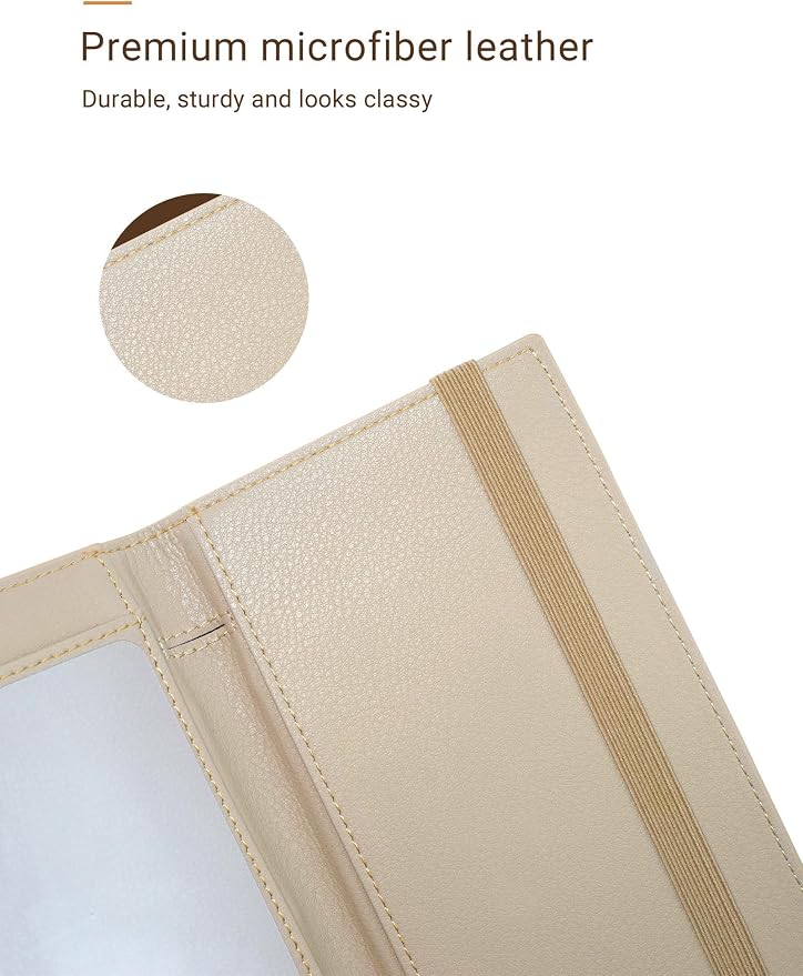 Zreal Checkbook Cover for Men & Women, Premium Vegan Leather Checkbook Holder for Duplicate Checks with RFID Blocking (Tan)