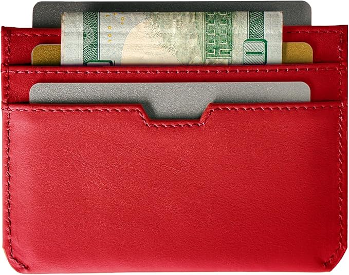 Vaultskin MOORGATE Slim Card Holder – Minimalist Leather Wallet with RFID Blocking, Front Pocket Credit Card Case for Men & Women