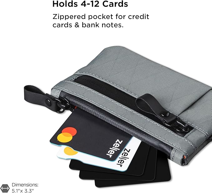 ALPAKA Zip Pouch Pro - Minimalist Zipper Wallet - with RFID Blocking ID Card Holder Wallet with Zipper for Men with Multi-tool Slot