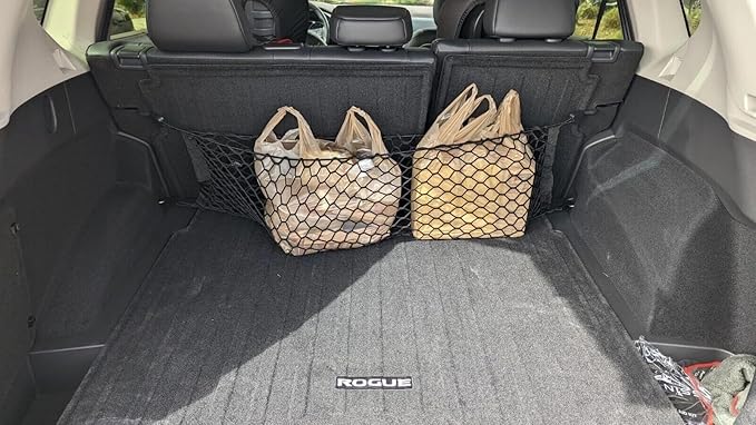 Rear Trunk Organizer Cargo Net for Nissan Rogue 2021-2026 – Envelope Style Cargo Net for SUV – Premium Mesh Elastic Car Trunk Organizer Vehicle Carrier Storage – Compatible with Rogue