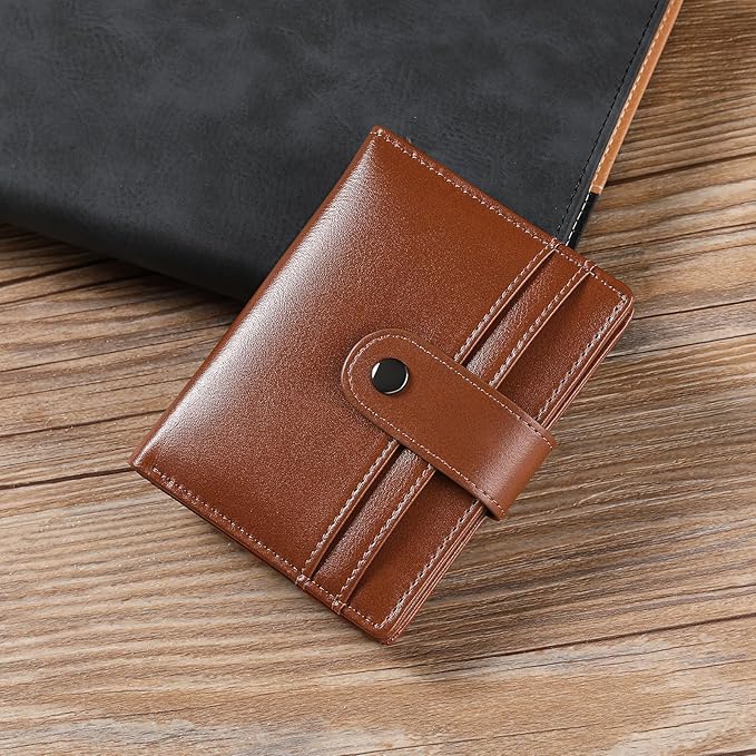 FALAN MULE Wallet for Men Leather RFID Blocking Bifold Credit Card Holder with ID Window