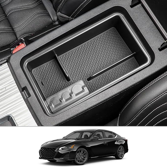 CDEFG Center Console Accessory Organizer for 2019 2020 2021 2022 2023 2024 2025 Nissan Altima, Middle Console Armrest Insert Tray Coin Container Storage Box 2019-2025 Altima Accessories