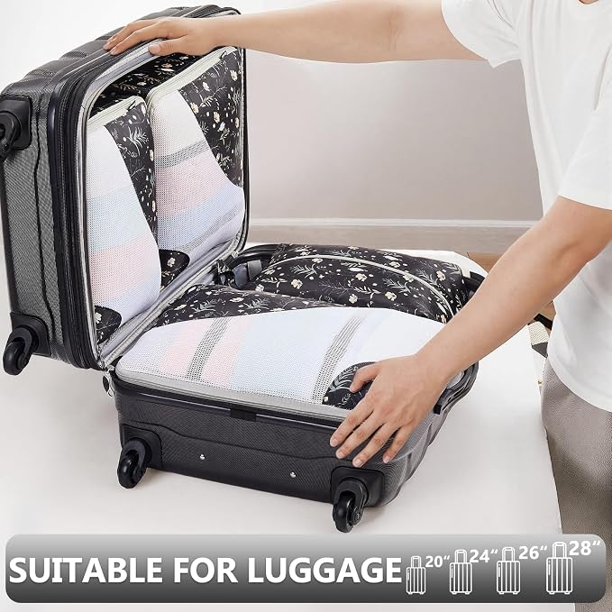 8 Set Packing Cubes for Travel, Gifts for Women Mom,Anti-Tearing Suitcase Organizer,OlarHike Vacation Essentials & Accessories for Cruise Ship