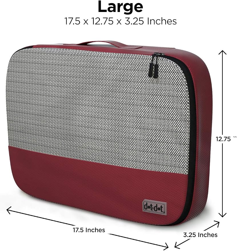 Large Packing Cubes for Travel - 5pc Packing Cubes for Suitcases - Lightweight Luggage Organizer Bags (Non-Compression)
