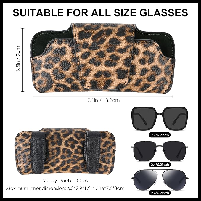 Sunglass Holder for Car Visor Glasses Case Non-Slip Clip Universal for Sunglasses Eyeglasses Car Interior Accessory
