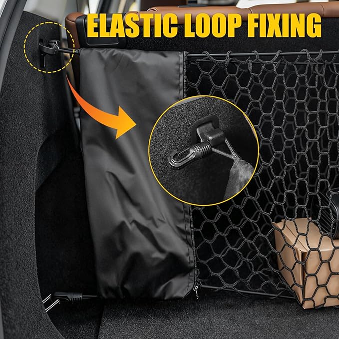 Cargo Net Compatible with 2013-2025 Nissan Pathfinder Truck Bed Cargo Net 3.05'×1.31' Double Layer Envelope Style Dense Mesh Trunk Organizer for 2024 Pathfinder Exterior Accessories