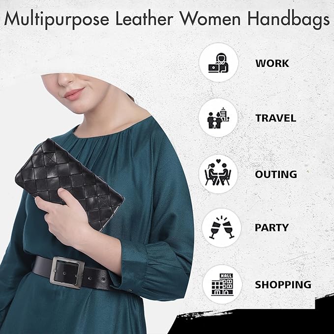 Genuine Leather Wallets for Women, Small Wallet for Ladies Zipper Coin Purse Credit Card Holder with Strap (VL-167-BLACK)