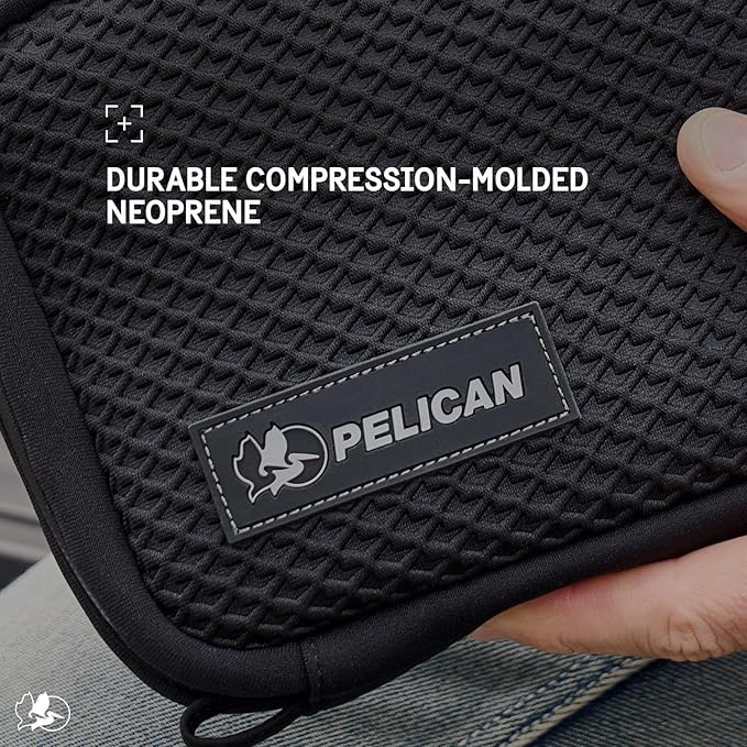 Pelican Electronic Organizer Travel Case - Portable Storage Bag with Multiple Storage Mesh Pockets for Cables, Chargers, Power Bank, AirPods - Black