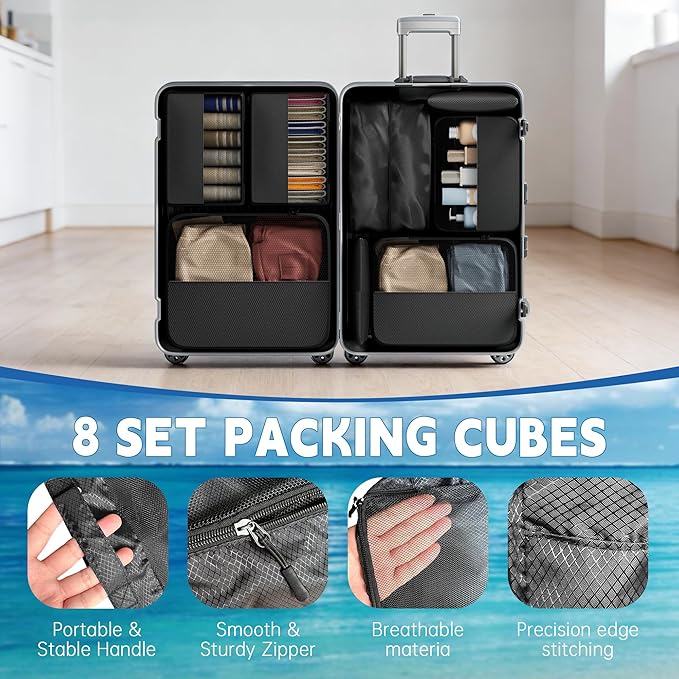 8 Set Packing Cubes for Travel,Luggage Organizers for Travel Accessories