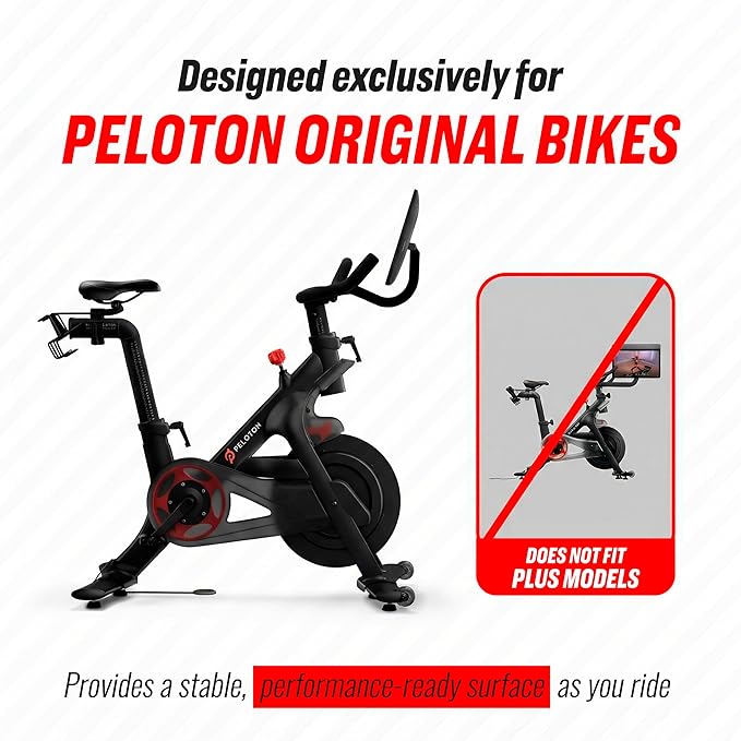 TFD The Tray Original for Peloton Bike Original Models, Angled Acrylic Desk Tray with Rubber Grip Insert for Laptop, Tablet, Phone, and Books, Work or Read While Riding, Clear Acrylic