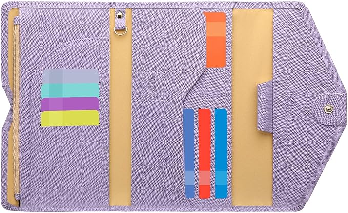 ZOPPEN Mulit-purpose Rfid Blocking Passport Holder Travel Wallet (Ver.4) Passport and Vaccine Card Holder ComboTri-fold Document Organizer Travel Essentials