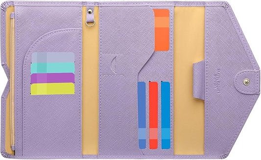 ZOPPEN Mulit-purpose Rfid Blocking Passport Holder Travel Wallet (Ver.4) Passport and Vaccine Card Holder ComboTri-fold Document Organizer Travel Essentials